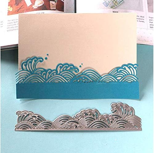 New Year Long Life Sea Wave Embossing Stencil DIY Scrapbook Paper Album Paper Crafts