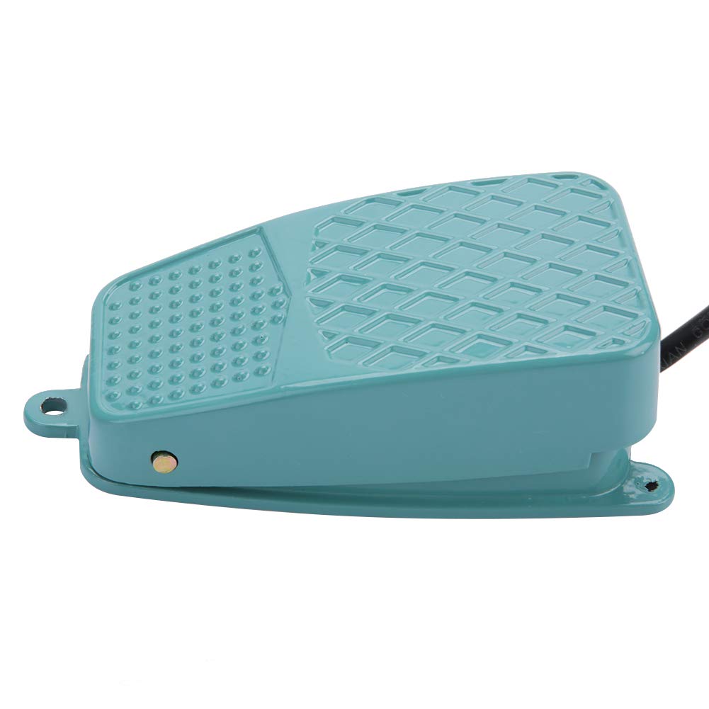 Metal Foot Pedal Switch 250V 10A Momentary Control Nonslip Foot Controller for Power Tools with 1000 Operations Hour Cycle