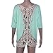 2017 Hot Shirt! AMA(TM) Women Sexy Lace Half Sleeve Loose Casual T-shirt Blouse Tops (M, Green)