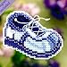 Mill Hill Blue Sneaker - Fridge Magnet - Cross Stitch Kit