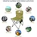 Mini Folding Camping Chair Lightweight Seat Portable Stool Mountaineering Adventure Hiking Fishing Beach Picnic Party Gardening with Carry Bag, Green