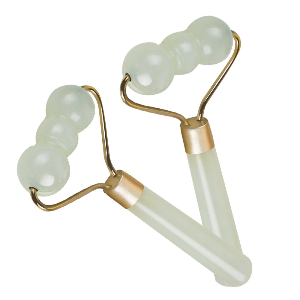Carejoy Jade Roller Massage Eye Dark Circles Remove Body Relax Beauty Face-lift Massager Wheel SPA Salon Neck Facial Slimmer Anti-Wrinkle Skin Care Device