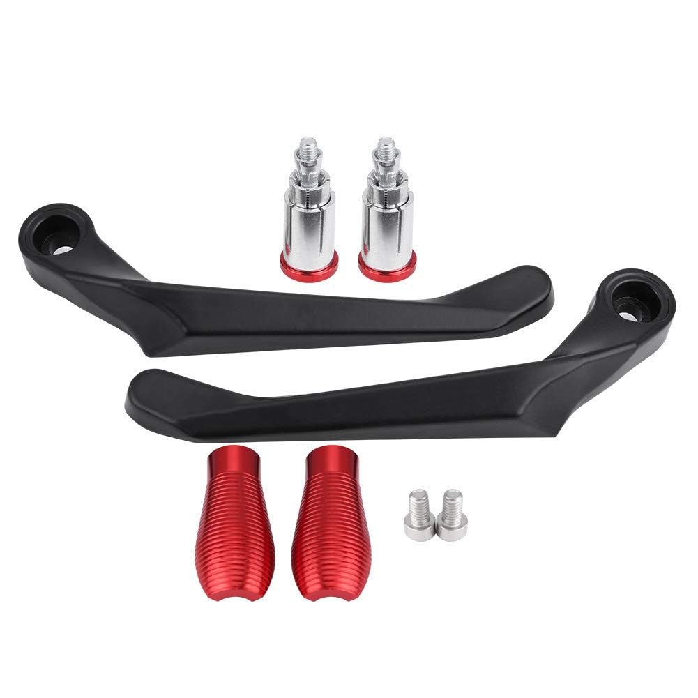 2Pcs Motorcycle Brake Clutch, 22mm Levers Handguard Hand Guard Accidental Contact Handlebar Guard Protectors(Red)
