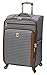 LONDON FOG Kensington Softside Expandable Spinner Luggage, Blue Tan Plaid, Checked-Medium 25-Inch