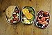 Cal Tiffin Stainless Steel OVAL Bento Lunchbox 40 oz, 3-compartment - Eco friendly, Dishwasher safe, BPA free, Plastic free