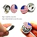 Aootf License Plate Screw Bolt Cap-American Flag Logo Metal Car License Plate Bolts Frame Screws Cover with USA Flag Sticker, License Plate Frame Security Fastener Kit with Anti-Rattle Foam Pads