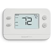 Honeywell Home FocusPRO N100 Non-Programmable Thermostat, TH1110U4000/U, 1 Heat/1 Cool Single-Stage Compatibility, Large Display, UWP Wall Plate, White