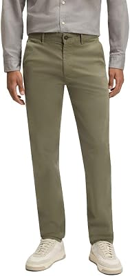 Chino_Slim Trousers_Flat, 342 Open Green, 46M / 34L Homens