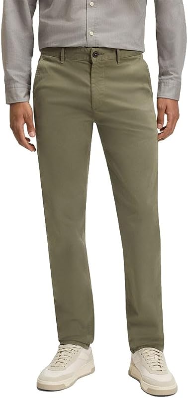 Chino_Slim Trousers_Flat, 342Open Green, 46W / 34L Hombres