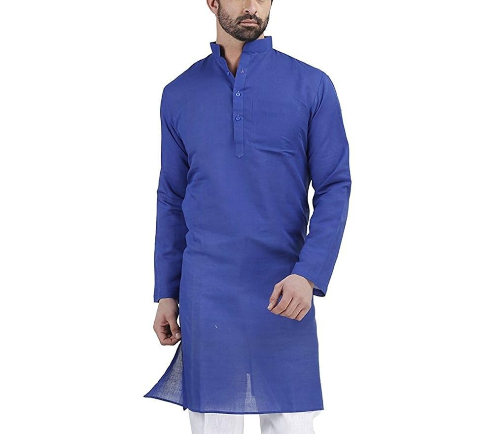 royal men's cotton blend straigh kurta