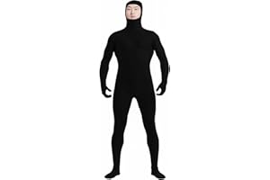 HSEMLIOE Adult Spandex Open Face Zentai Suit Stretchy Halloween Full Body Suit Costume Mens Cosplay Bodysuit