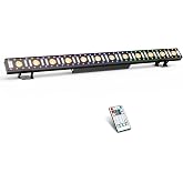 LaluceNatz Battery Powered 150W 240LED Stage Wash Light Bar for DJ Party | 2.4G Wireless DMX512 &amp; Remote Control, RGB Strip White Strobe &amp; Warm Beam Effects, For Wedding, Live Music Venues, Club Event