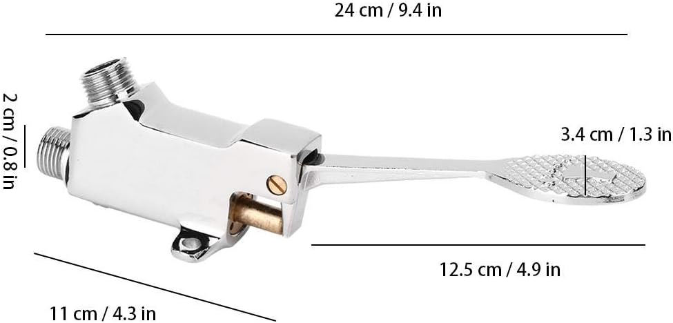 Bathroom Basin Faucet Set, Foot Pedal Faucet Kit Touchless Floor Mount Foot Control Faucet for Home/School/Public Places - Image 4