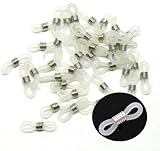 Rockin Beads Brand, 80 Silicon Rubber Connectors for Eye Glasses Holder Necklace Chain 20x6mm Nickel Tone