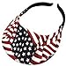 No Headache Midsize Visor (One Size, American Flag Print)
