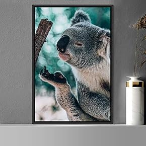 signwin Framed Canvas Wall Art Koala Animals Expressive...