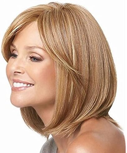 Royalfirst Women Lady New Blonde Short Straight Hair Wig Heat Resistant - Image 3