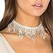 Bingirl Luxury Crystal Rhinestone Choker Collar Necklace Tassel Pedant Wedding Party Jewelry