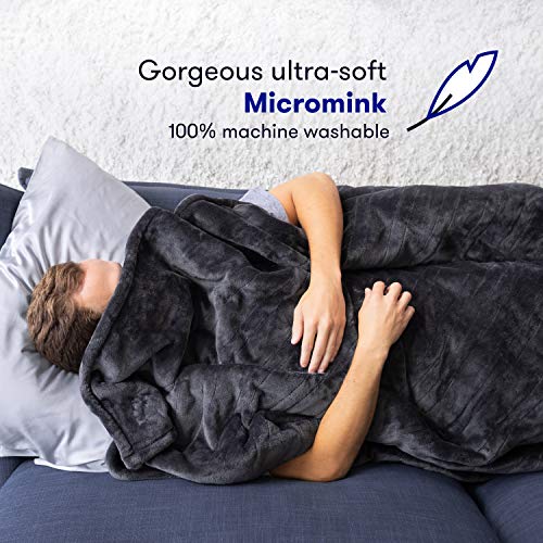 zenstone | Swedish Heated Throw with Italian Micromink | New 2019 - Consumer's Choice | Rapid Preheat | Large 50" x 60"