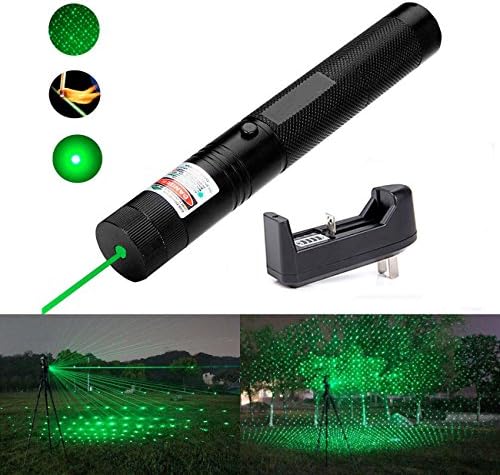 KYUIOP 532nm 5mw 303 Host for Type Laser Torch Style Focusable High Power Green Laser Pointer Burning Beam +18650+Charger Hot（US Shipping. 3-6 days delivery）