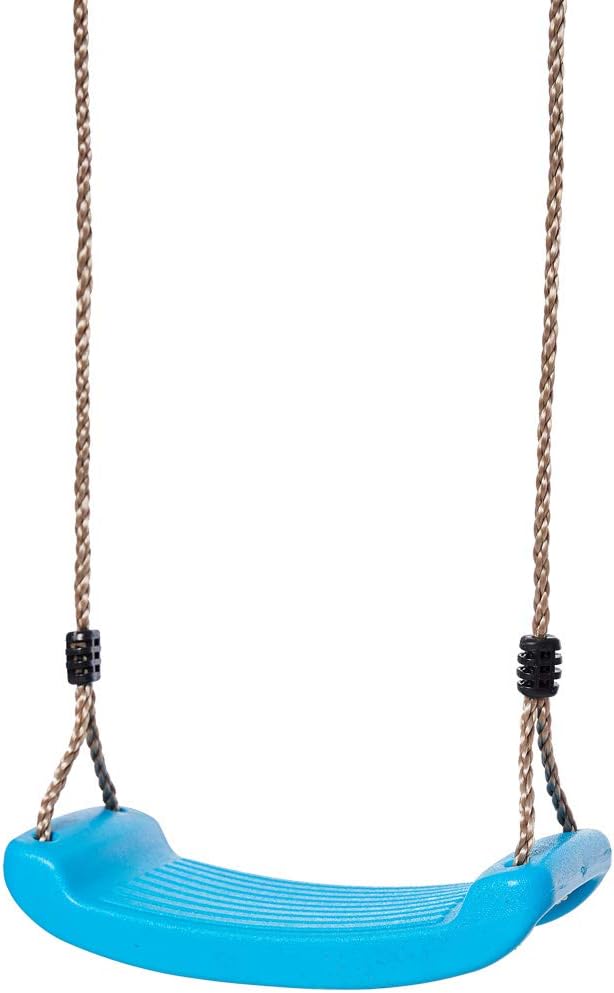 AIPINQI Swing Seat for Kids, Playground Swing Set Curved Swing Tree Swing for Outside Backyard Playground Holds 220lbs/100kg for 3-10 Years Kids Children, Blue