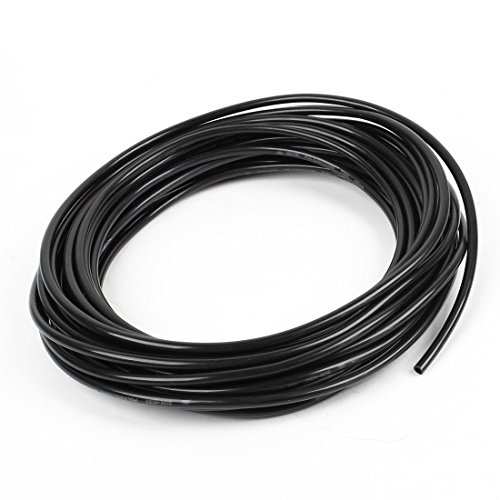 6mm x 4mm Pipe Tube 12M/39.4ft Black Pneumatic Air PU Hose for Push Type Quick Fittings