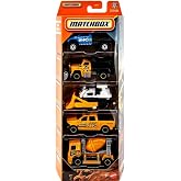 Matchbox Construction Crew 5 Pack [Ram Work Truck, Plow Master 6000, Ground Breaker, 2015 Ram 1500, Cement King] 1:64 Scale Diecast Toy Vehicles