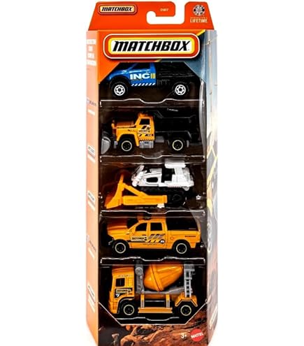 Amazon.com: Matchbox MBX Construction VII 5 Pack : Toys & Games