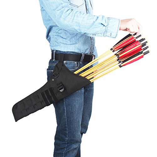 KRATARC Archery Lightweight Hip Arrow Quiver Foldable Compact Arrows