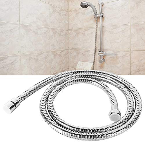 Bathroom Shower Hose, G1/2" 1.5m Bathroom Home Stainless Steel Flexible Shower Hose Bathing