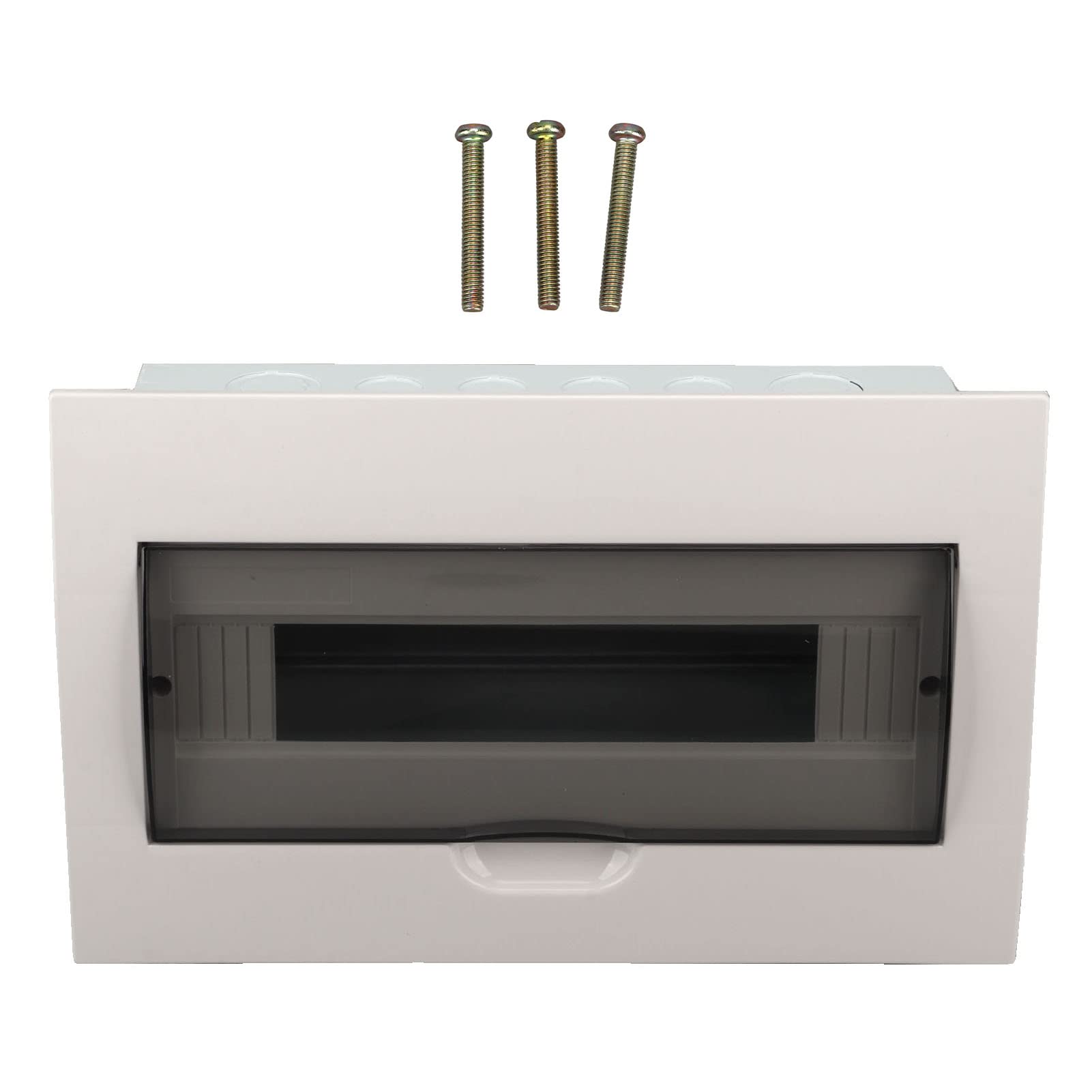 15-Way Waterproof Circuit Breaker Box Stainless Steel & Polycarbonate Distribution Panel with DIN Rail Mount for Single Phase and Three Phase Electrical Systems