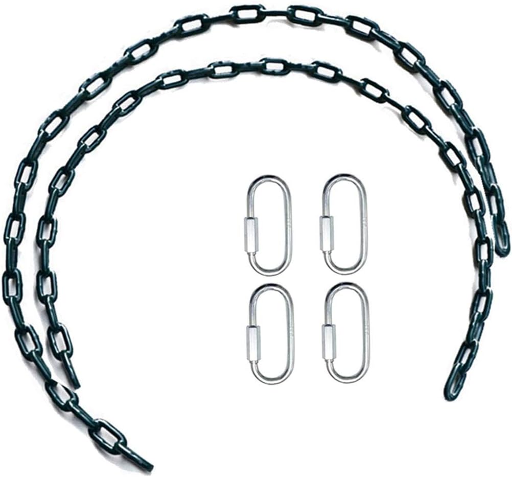 Ymeibe Pair Fully Coated Swing Chains 60 Inch with 4 Free
