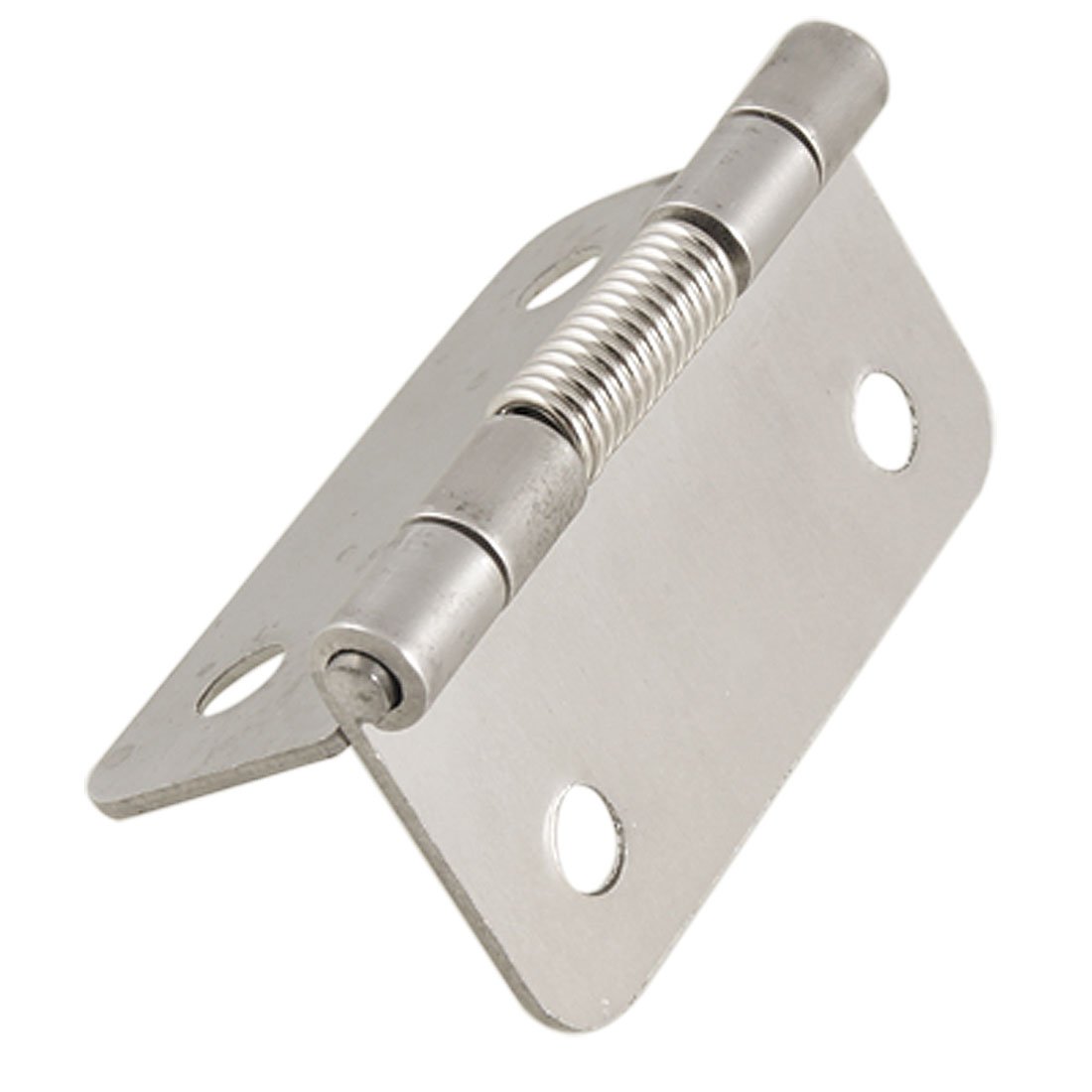 uxcell Silver Tone Metal 60 x 54 x 8mm Self Closing Spring Loaded Hinge
