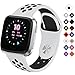 DEKER Sport Bands Compatible for Fitbit Versa Bands Women Men, Breathable Soft Fitness Sport Silicone Strap Replacement Accessories Wristbands for Fitbit Versa Smart Watch