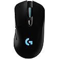 Logitech G703 Lightspeed Wireless Gaming Mouse W/Hero 25K Sensor, PowerPlay Compatible, Lightsync RGB, Lightweight 95G+10G Optional, 100-25, 000 DPI, Rubber Side Grips - Black (Renewed)