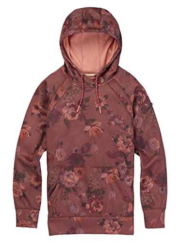 Burton Women's Crown Bonded Pullover Hoodie, Marsala Wildflowers, Medium