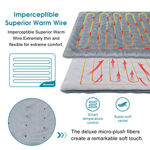 Blusmart Heating Pad, Upgrade Ultra Soft FastHeating PaUd w/Precise