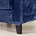 Great Bay Home 2 Piece Modern Velvet Plush Strapless Slipcover. Stretch Furniture Cover. Sorrento Collection (Sofa, Navy - Solid)