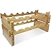 Sorbus® 3-Tier Stackable Bamboo Wine Rack — Classic Style Wine Racks for Bottles — Perfect for Bar, Wine Cellar, Basement, Cabinet, Pantry, etc. (2-Tier)