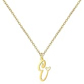 SERYNOW Gold Heart Initial Necklaces for Women, Minimalist Initial Heart Necklaces for Her, Dainty Alphabet Letter Pendant Necklaces Gift Jewelry