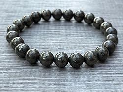 Pyrite Crystal Bead Bracelet 8mm, Wholesale Genuine