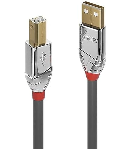 Amazon.com: LINDY 5m USB 3.2 Type A to B Cable, 5Gbps, Cromo Line