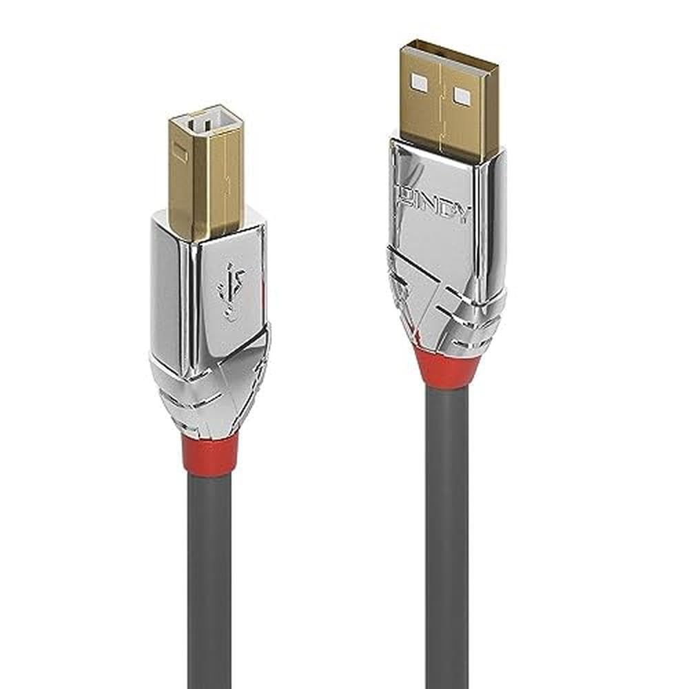 LINDY 5m USB 2.0 Type A to B Cable, Cromo Line