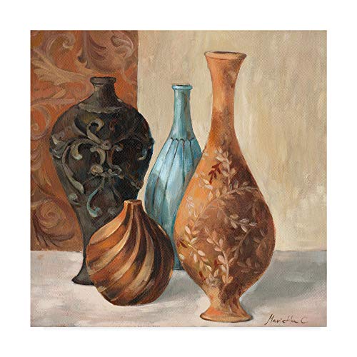 Trademark Fine Art Spa Vases I by Marietta Cohen, 14x14-Inch