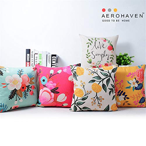 AEROHAVEN Set of 5 Designer Decorative Throw Pillow/Cushion Covers - CC122 - (16 inch x 16