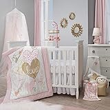 Lambs & Ivy Layla Pink/Gold Hearts & Love 4-Piece Nursery Baby Crib Bedding Set