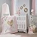 Lambs & Ivy Layla Pink/White Heart Luxury Love Baby Blanket