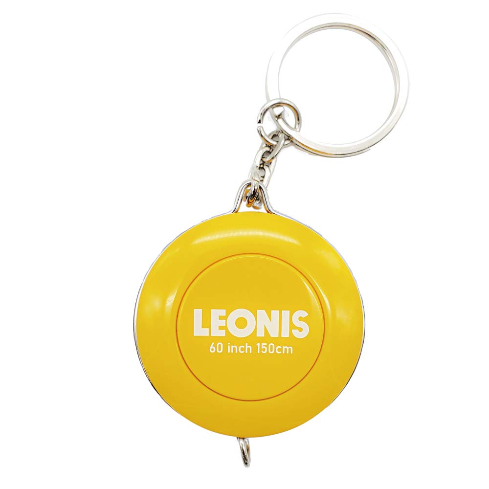 Spring Tape Measure (Keyring design) 60 inch / 150 Yellow cm [ 91042 ]
