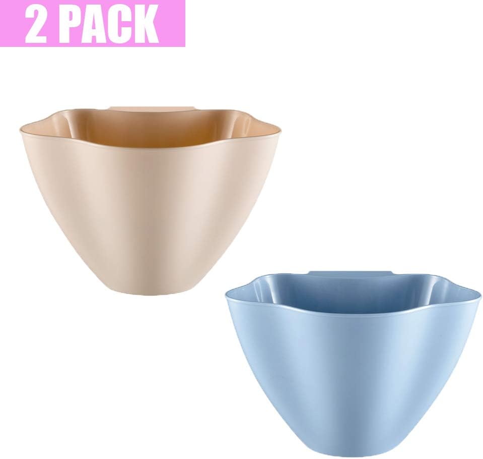 Moasker Small Hanging Trash Garbage Can for Kitchen Storage Cabinet Door,Office Desk or Dresser with Drawer,Pack of 2