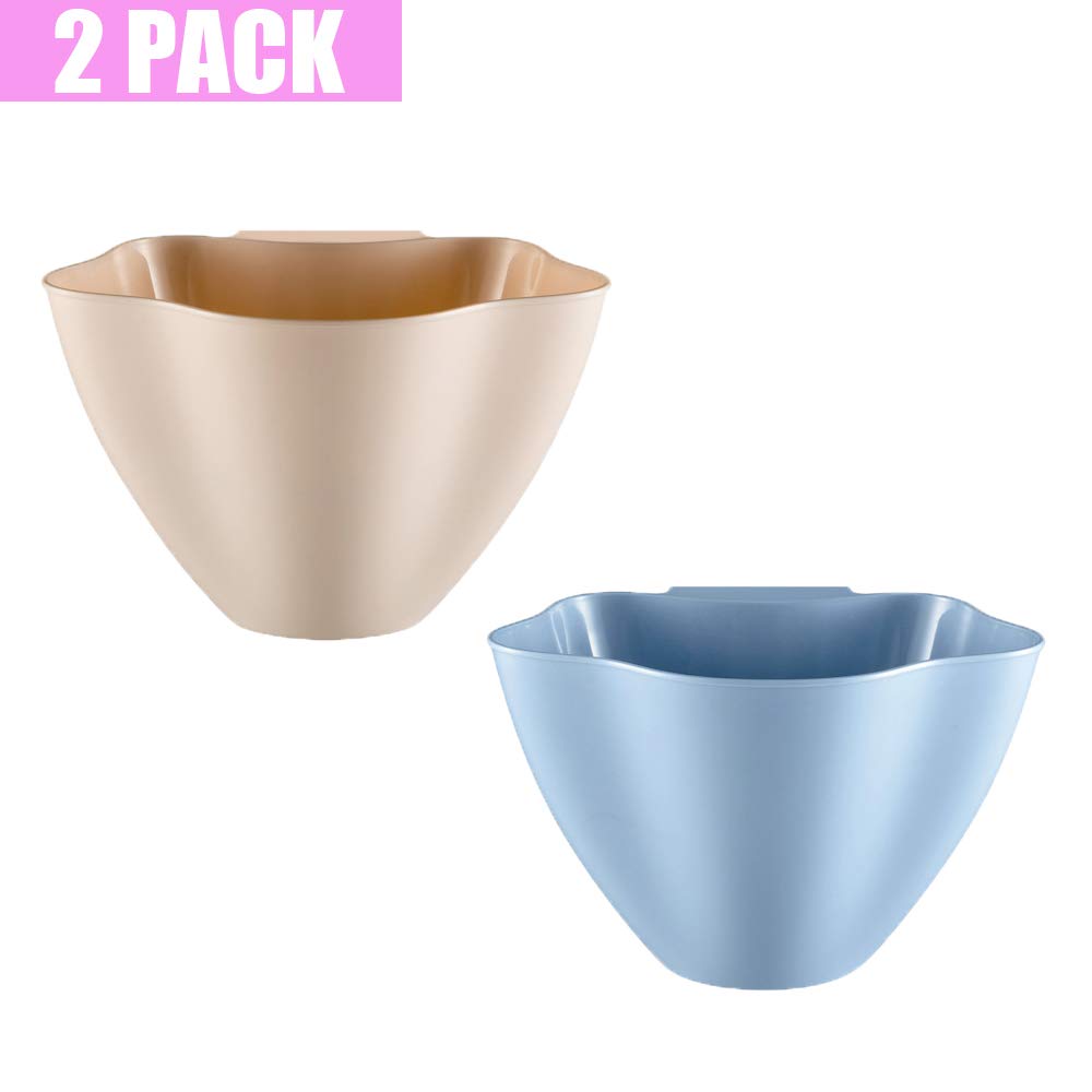 Moasker Small Hanging Trash Garbage Can for Kitchen Storage Cabinet Door,Office Desk or Dresser with Drawer,Pack of 2